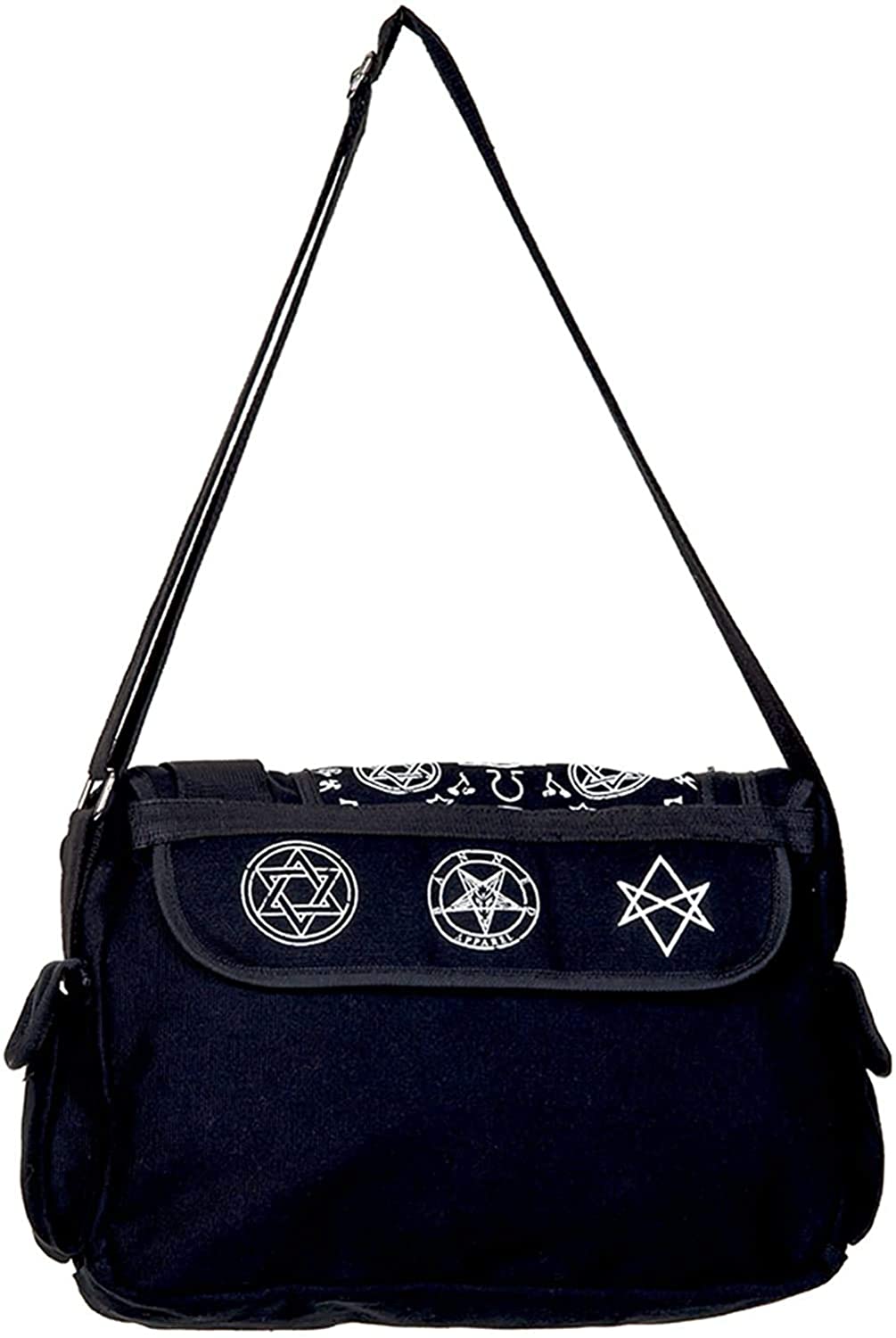 Lost Queen Pentagram Black Alternative Gothic Messenger Bag