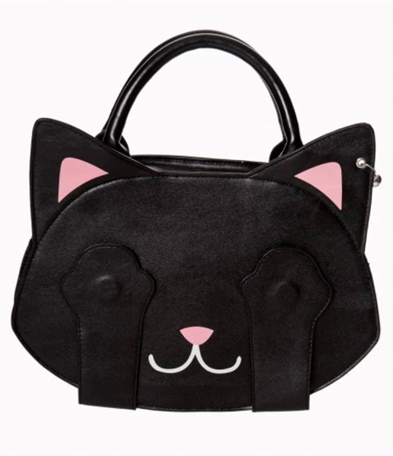 Lost Queen Women's Peek-a-Boo Purse Bag of Tricks Cat Handbag Ladies Shoulder Bag