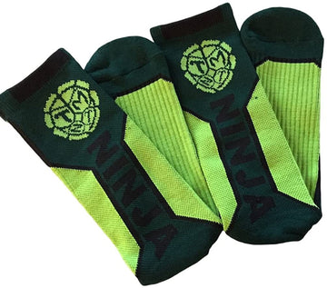Teenage Mutant Ninja Turtles TMNT Text Logo High Performance Costume Crew Socks Green