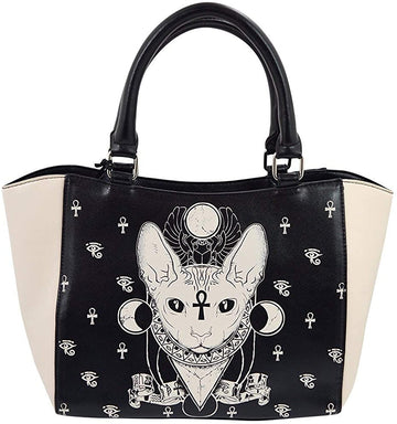 Lost Queen Gothic Bastet Sphynx Cat Occult Goth Satchel Handbag