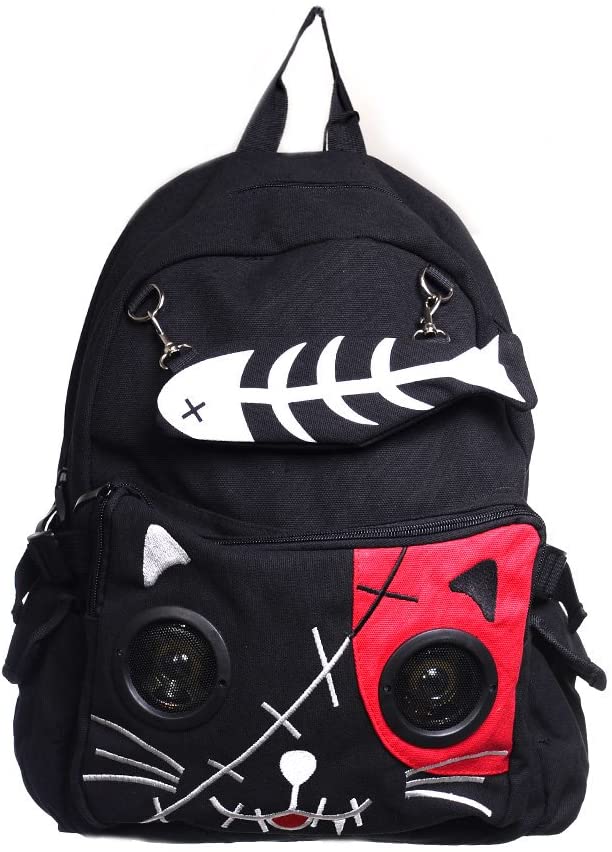 Lost Queen Kitty Speaker Backpack - Red