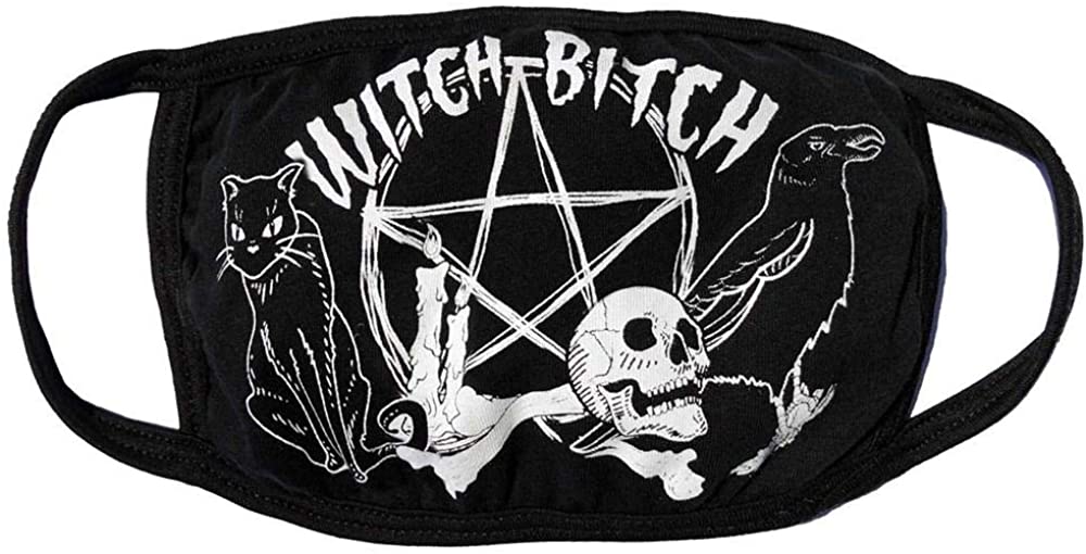 kreepsville 666 Fashion Face Mask Costume Vanity Covering (Witch Bitch) Black