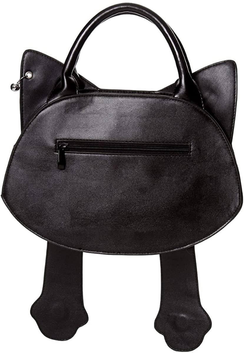 Lost Queen Women's Peek-a-Boo Purse Bag of Tricks Cat Handbag Ladies Shoulder Bag