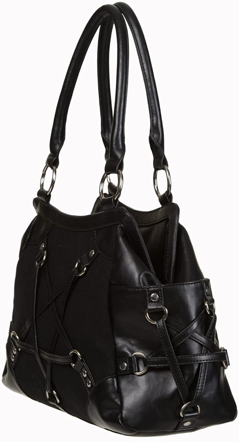 Lost Queen Stand Still Handbag Woven Pentagram Gothic Alternative Purse Bag