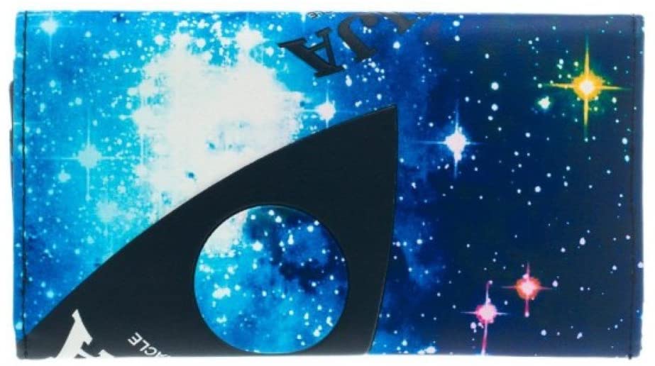 Official Ouija Women's Flap Wallet with Blue Galaxy Space Print