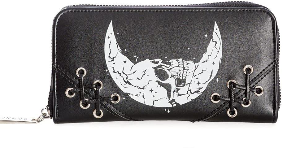 Lost Queen Skull Moon Chanters Zip Around Wallet