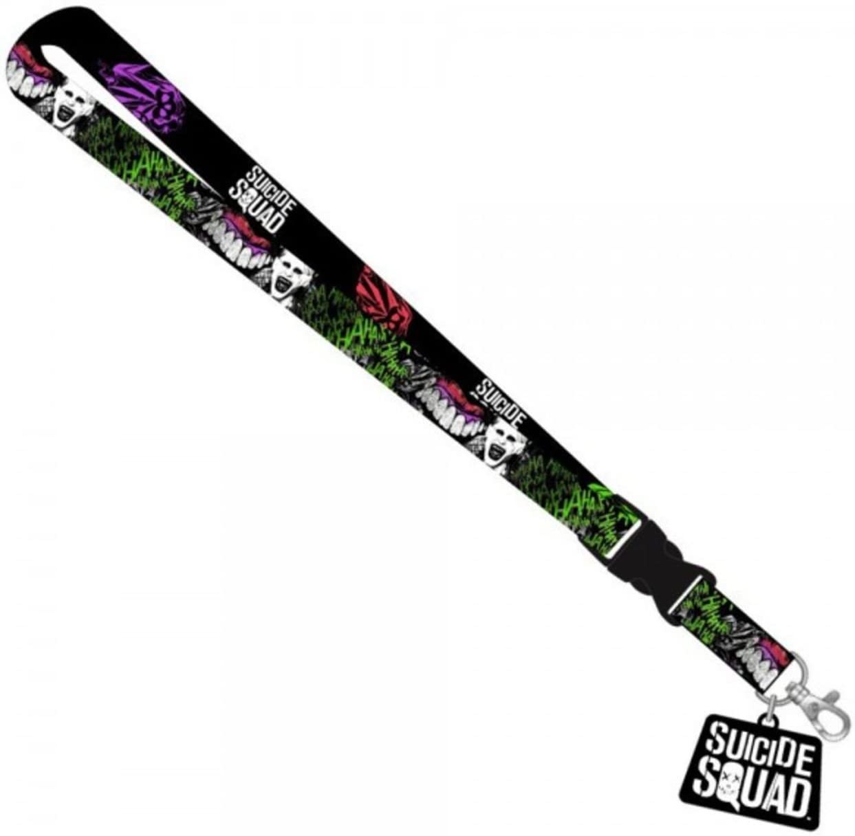 DC Comics Suicide Squad Movie LANYARD Keychain w/ Logo Metal Charm