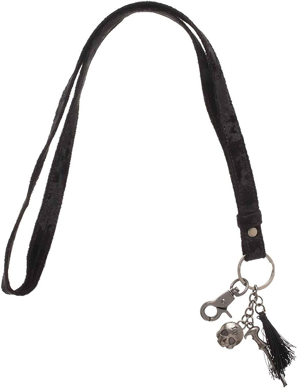 Harry Potter Lanyard Voldemort Wand Velvet Strap Dark Arts Official Black