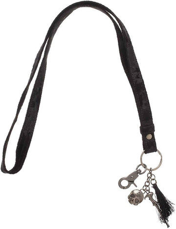 Harry Potter Lanyard Voldemort Wand Velvet Strap Dark Arts Official Black