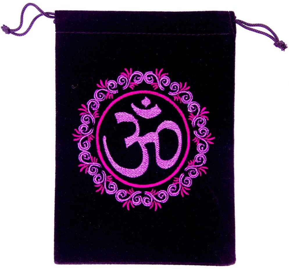 Black Velvet OM Tarot Card Bag