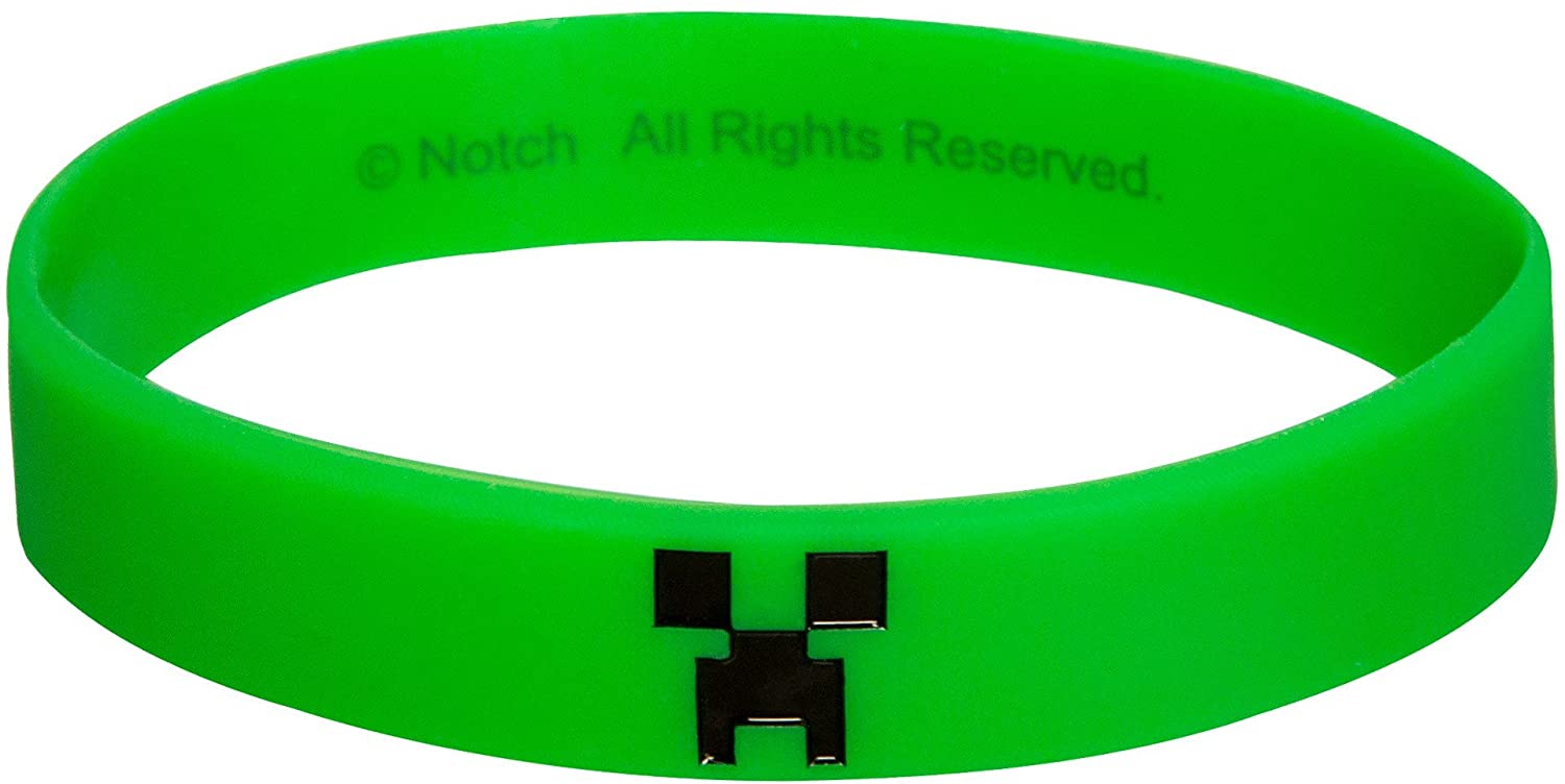 Minecraft Creeper Bracelet, Medium, Green