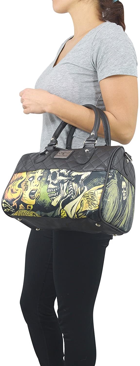 Liquor Brand Horror B Movie Cartoon Small Satchel Purse Crossbody bag
