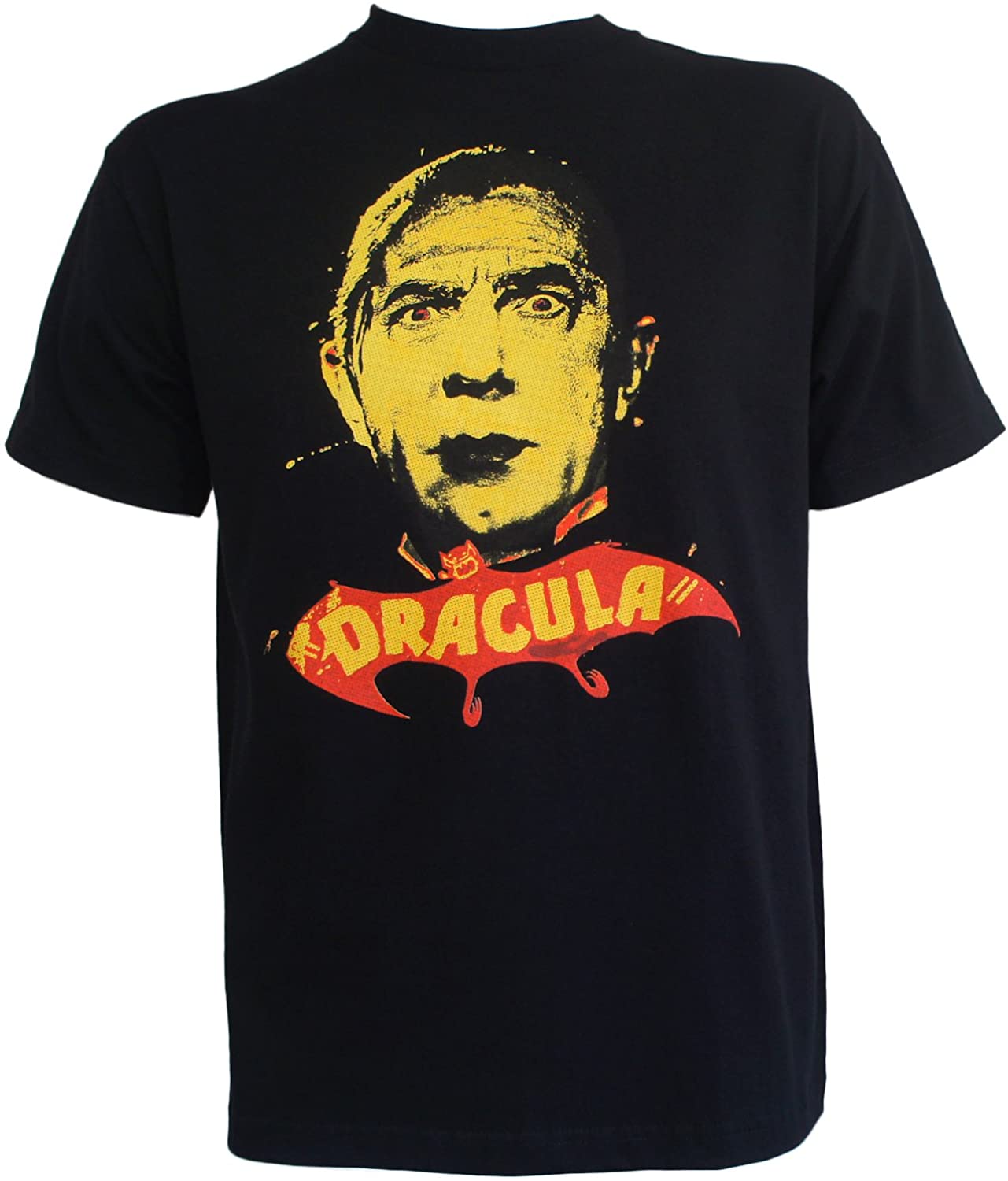 Universal Monsters Mens Dracula Bela Lugosi Yellow Face T-Shirt