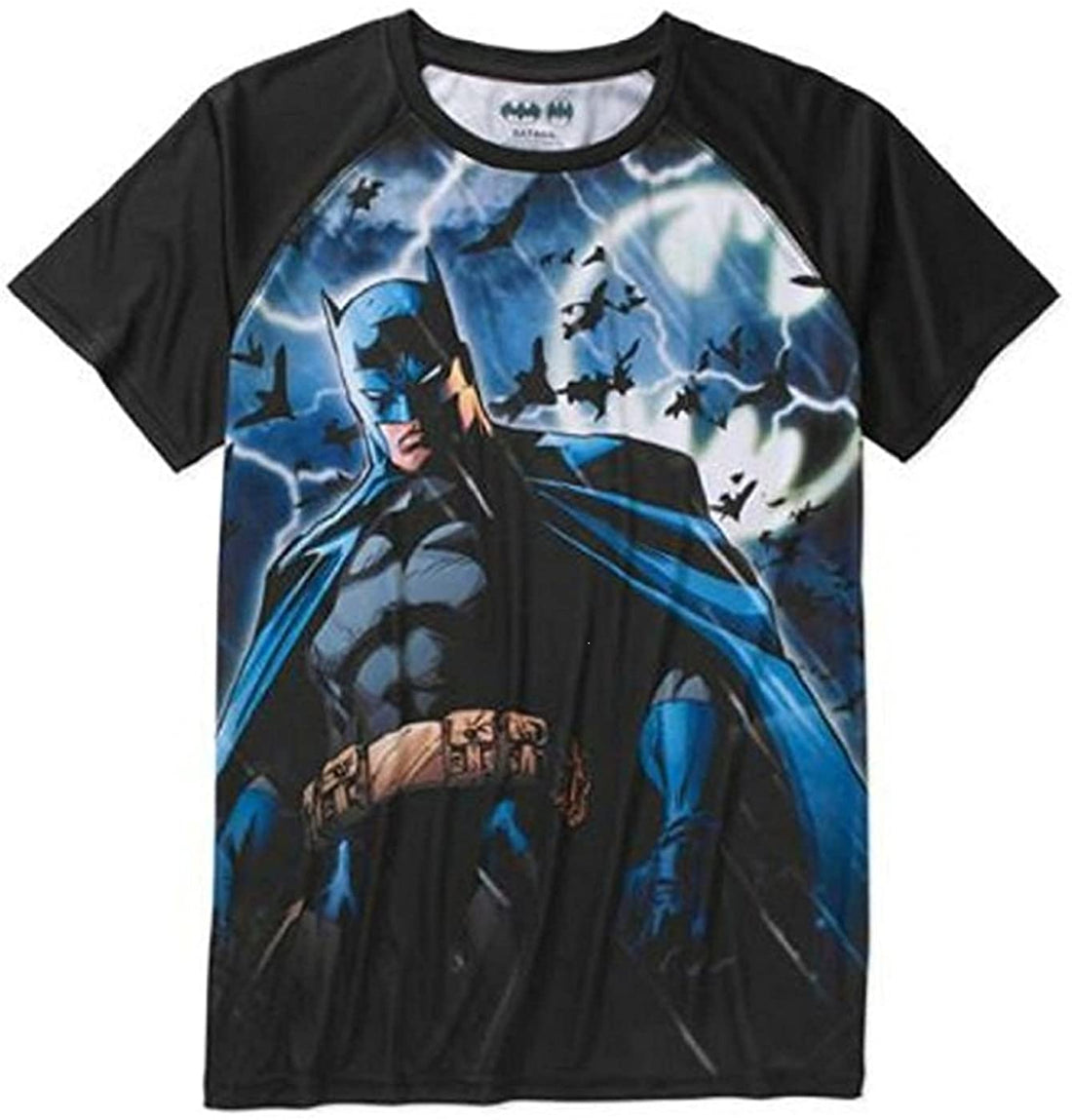 DC Comics Batman Men's Sublimated Two-Sided Graphic Tee (Medium 38/40)