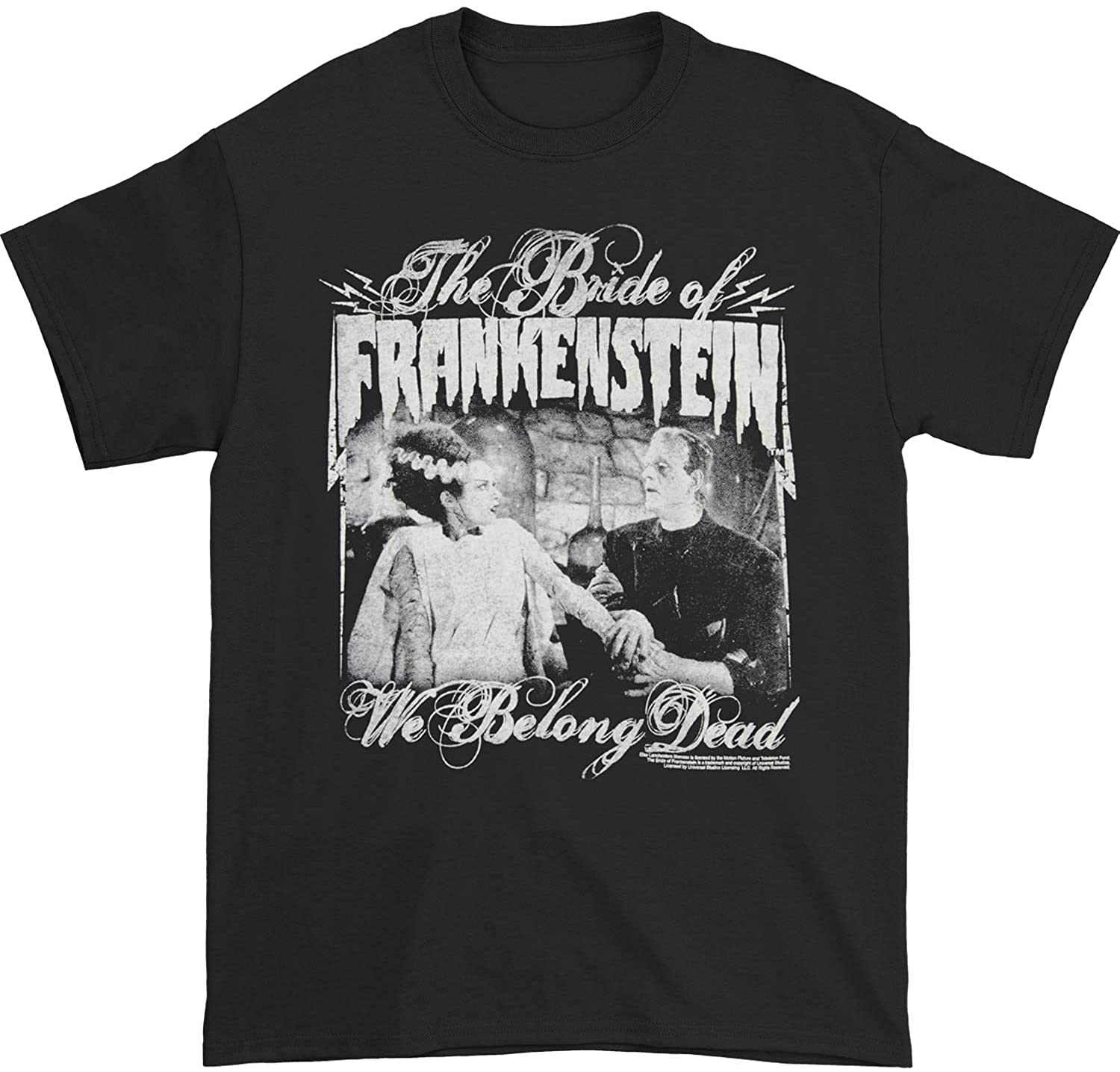 Universal Monsters Men's We Belong Dead T-Shirt Black