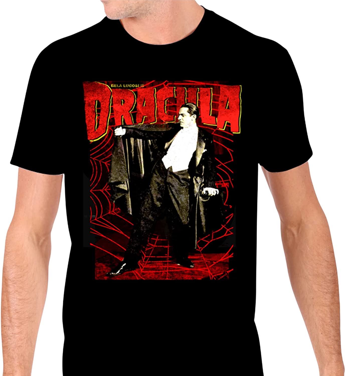 Universal Monsters Dracula Men's T-Shirt - 1931 Classic Horror Movie Spider Web Tee