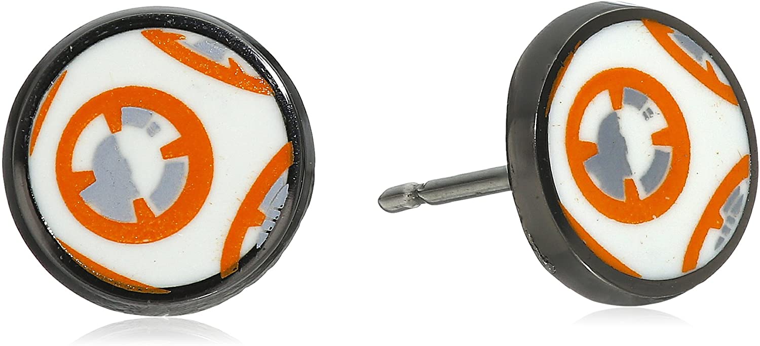 Star Wars Jewelry Unisex Episode 7 BB-8 Droid Stainless Steel Stud Earrings BB8