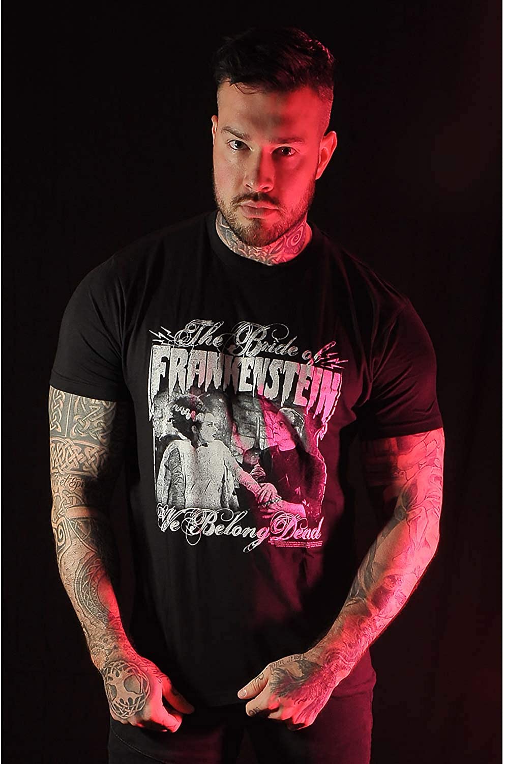 Universal Monsters Men's We Belong Dead T-Shirt Black