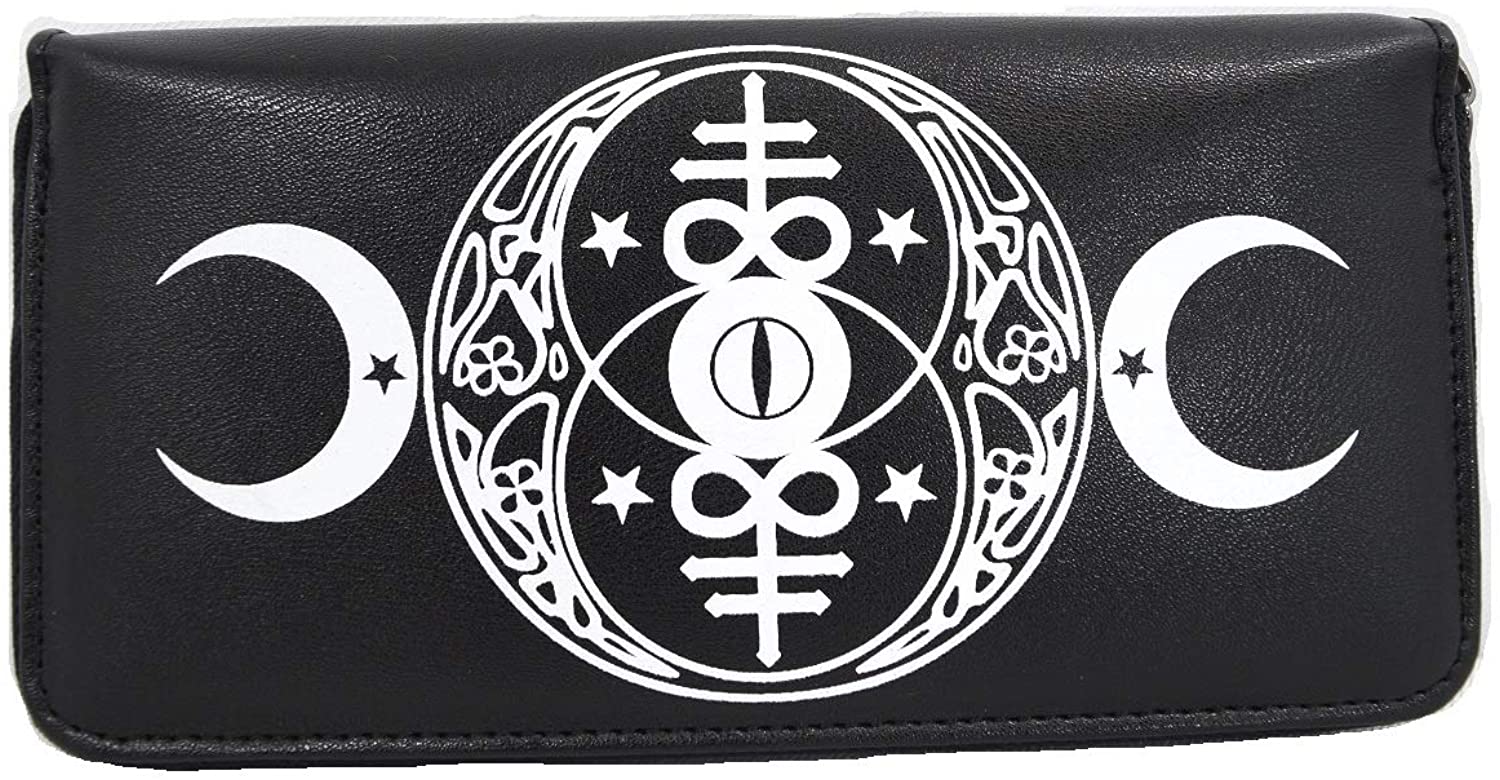 Lost Queen New Moon Gothic Occult Magick & Leviathan Cross Wallet