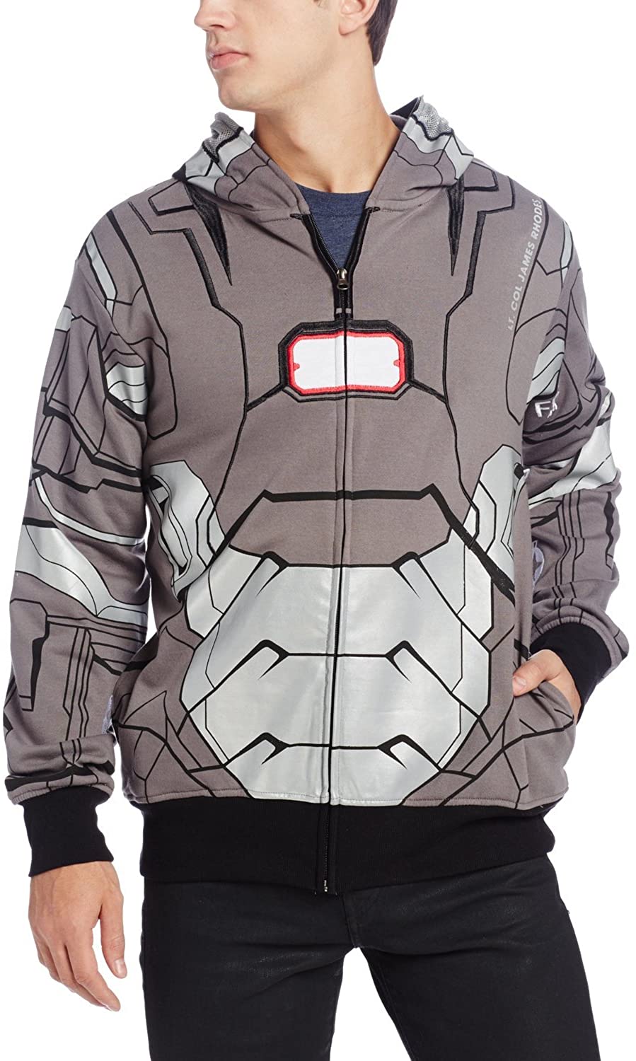 Iron Man Men's Adult Small War Machine Hooded Sweatshirt Jacket