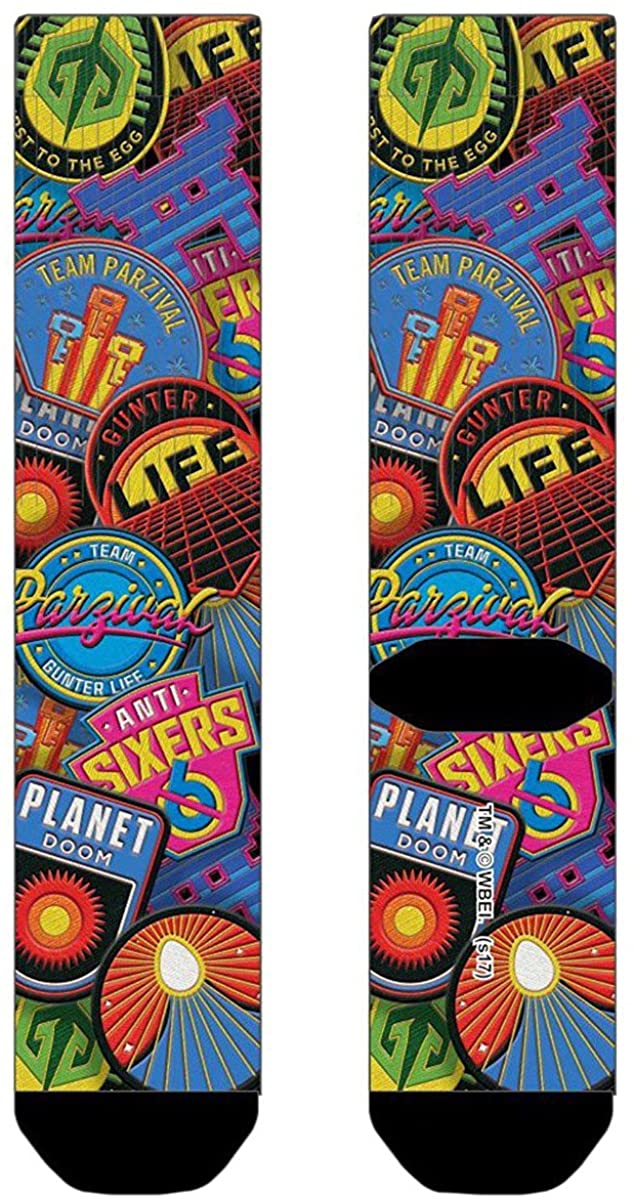Ready Player One AOP Sublimated Crew Socks