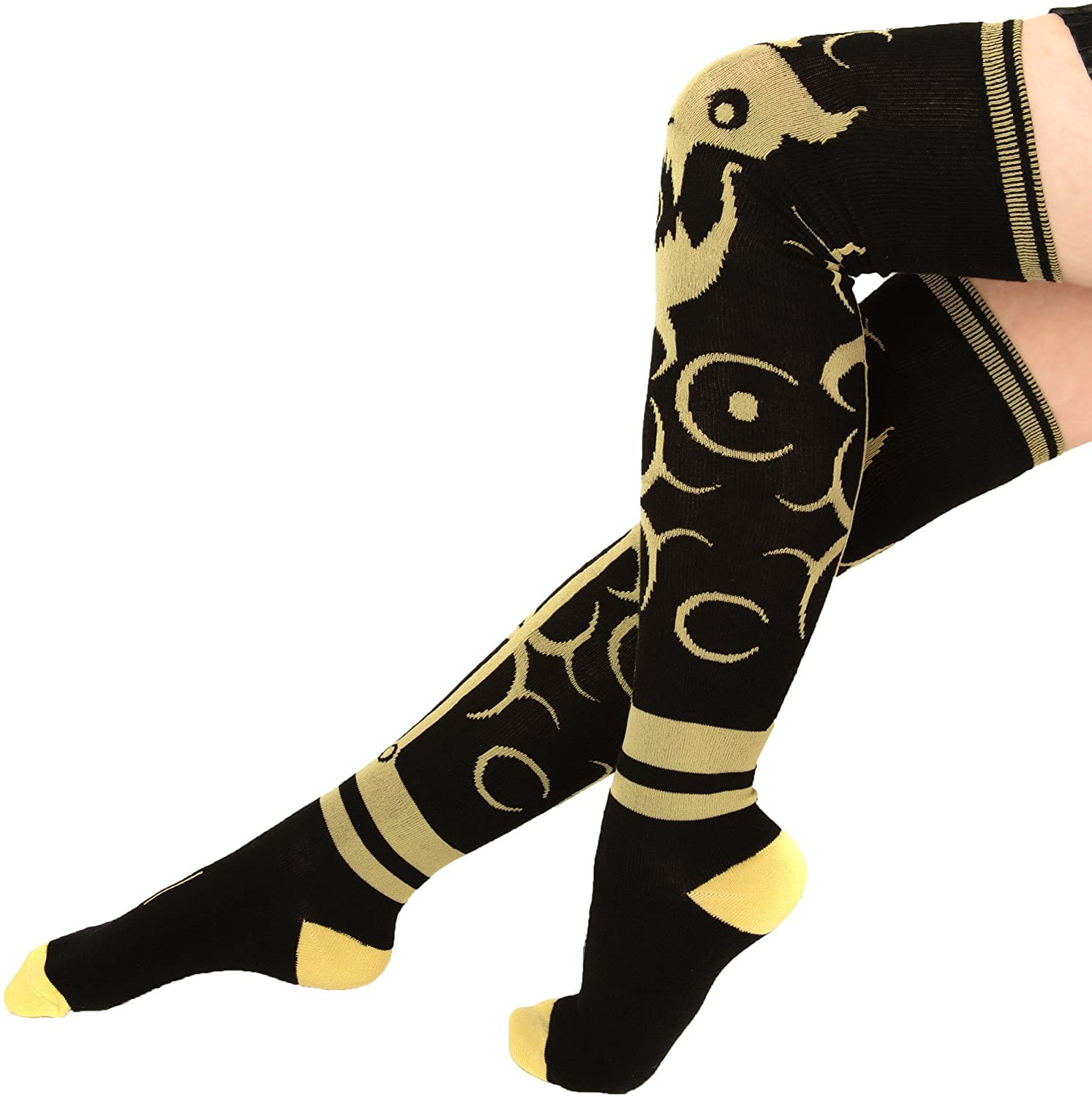 JINX Diablo III Mistress of Pain Thigh-High Socks, 1 Pair