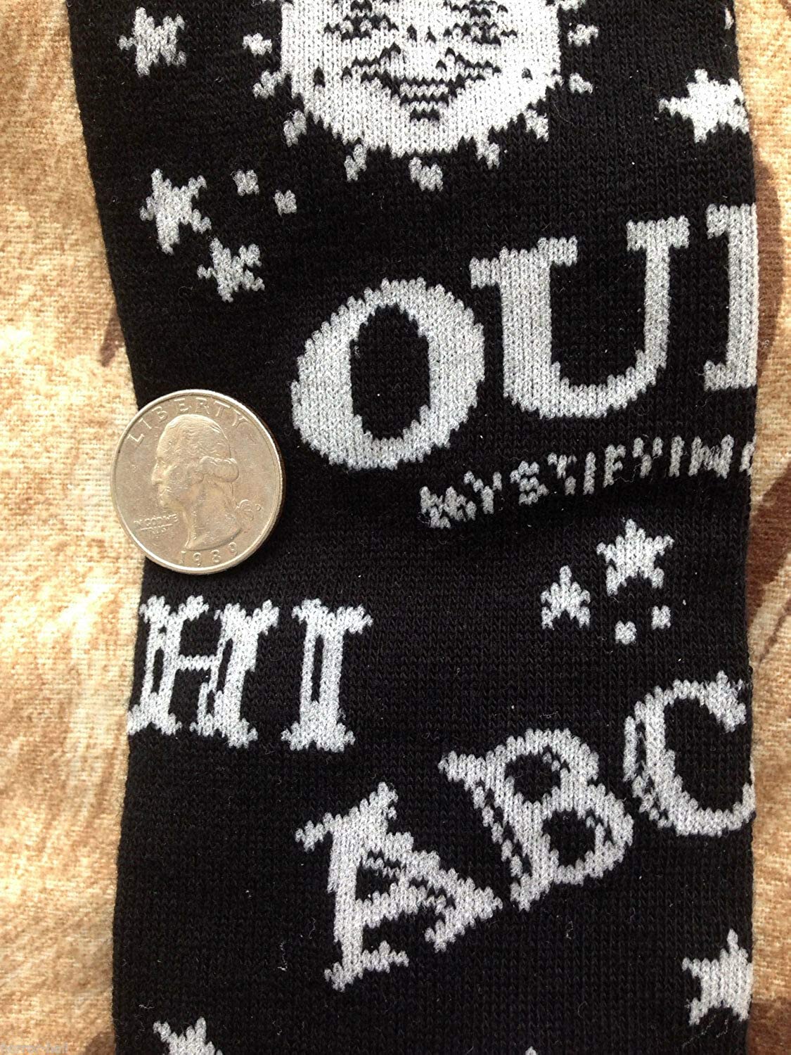 Ouija Board Print Women's Juniors Knee High Socks Size 9-11