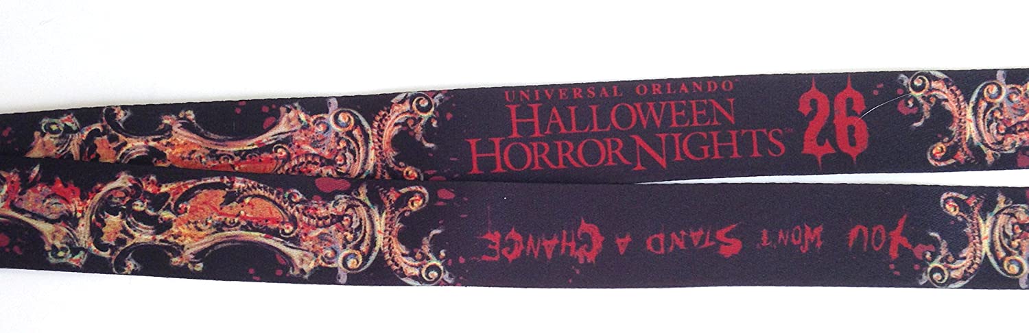 Universal Studios Halloween Horror Nights : 2016 26th Anniversary Chance Clown Neck Lanyard with ID/Badge Sleeve and Key Clip