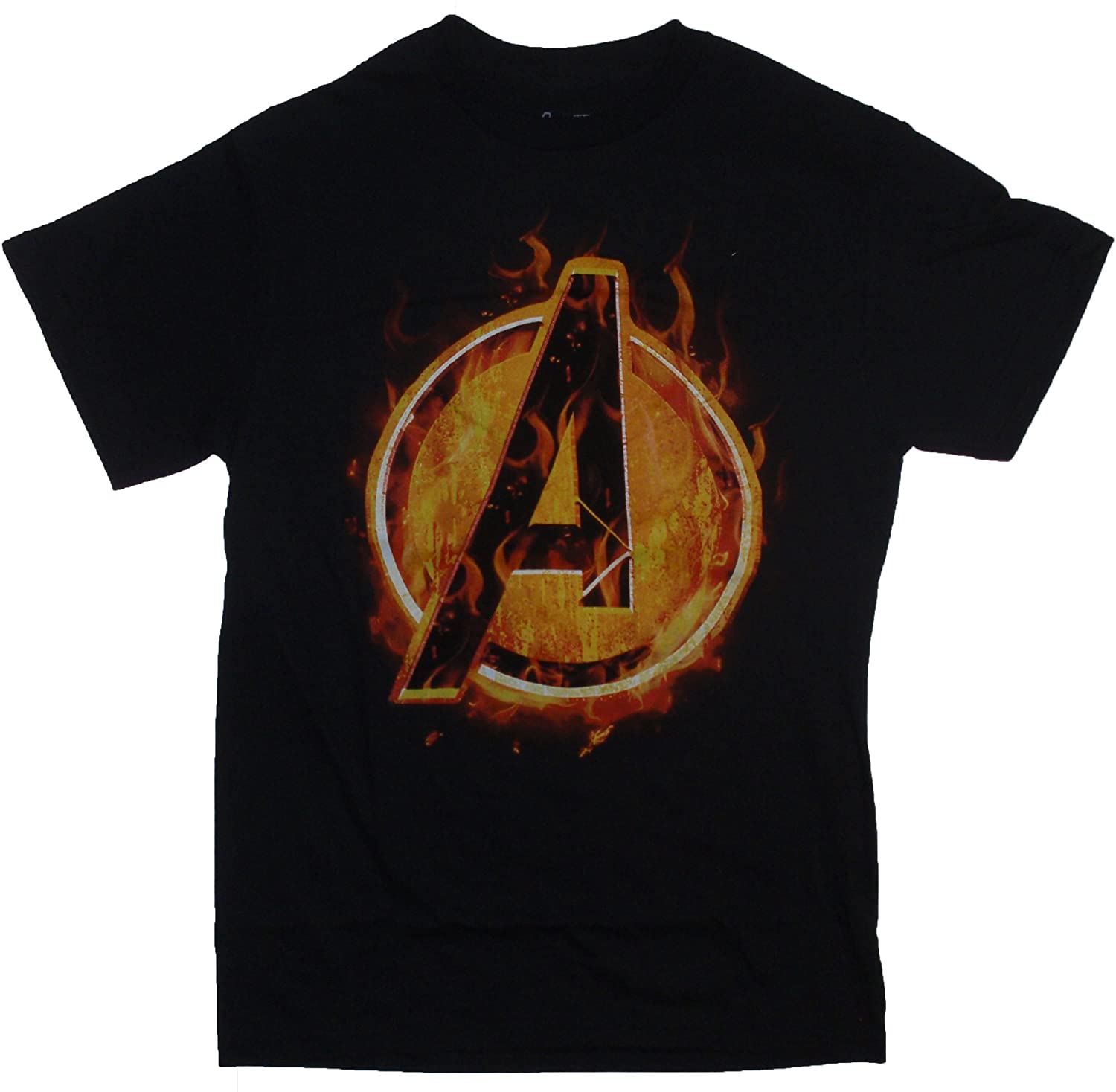 Marvel Comics Avengers Flame Fire Logo Licensed Graphic T-Shirt