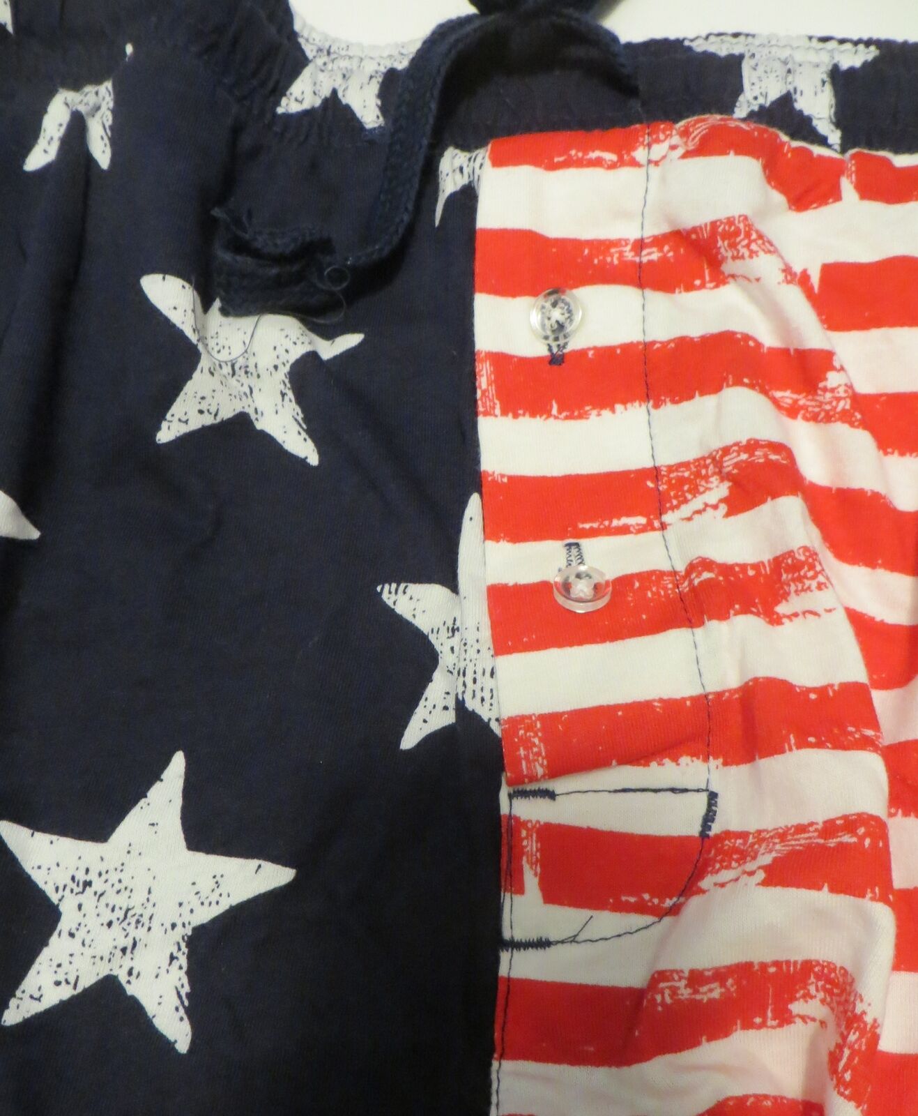 Distressed American Flag Men's Lounge Pajama Shorts USA US