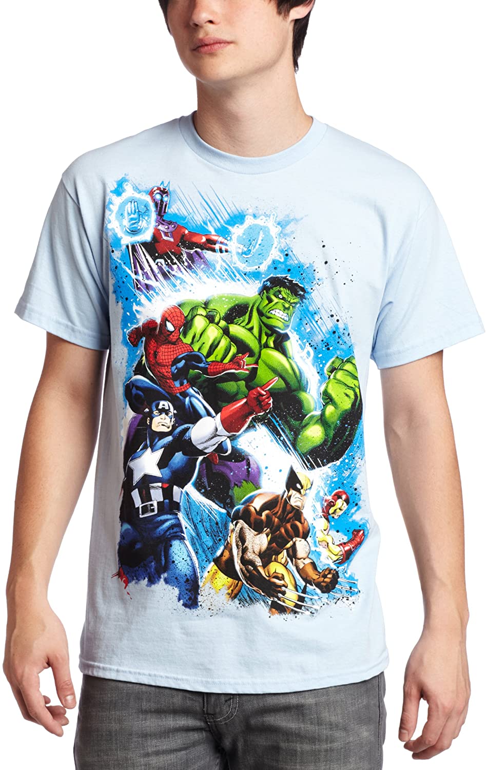 Marvel Team Ups Second War Carolina Blue T-Shirt