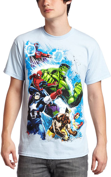 Marvel Team Ups Second War Carolina Blue T-Shirt