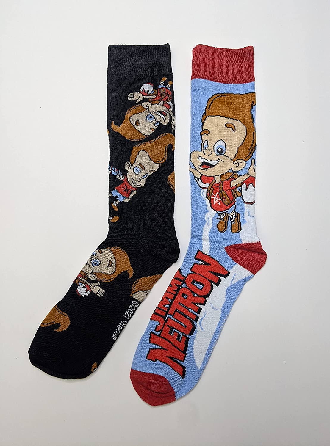 Nickelodeon Jimmy Neutron Boy Genius Men's Crew Socks Two Pair Pack