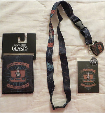 Fantastic Beasts Newt Scamander Wallet and Lanyard Combo Bundle