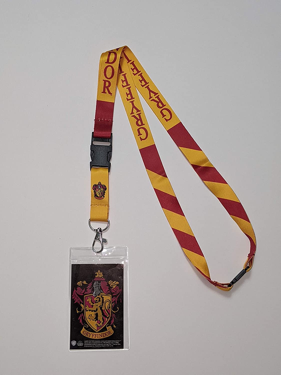 Gryffindor lanyard from the Nerd Imports bundle of 5 different Harry Potter Lanyards.