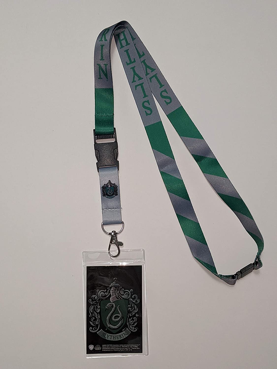 House Slytherin lanyard from the Nerd Imports bundle of 5 different Harry Potter Lanyards.